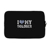 i love my soldier navy camouflage Laptop sleeve