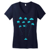 space invaders Women's V-Neck T-Shirt