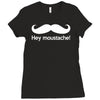 hey moustache! Ladies Fitted T-Shirt