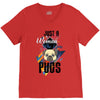 who loves pugs V-Neck Tee