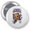 brain drain fox Pin-back button