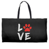 love dog paw Weekender Totes