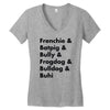frenchies united Women's V-Neck T-Shirt