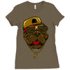 dog hip hop style Ladies Fitted T-Shirt
