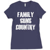 family, guns, country Ladies Fitted T-Shirt