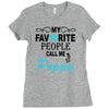 my favorite people call me poppy Ladies Fitted T-Shirt