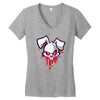 vampire bunny dark Women's V-Neck T-Shirt