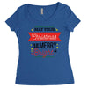 may your christmas be merry &amp; bright Women's Triblend Scoop T-shirt
