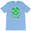 celtic green clover skull patch, irish biker patches T-Shirt