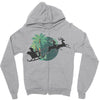 tropical santa Zipper Hoodie