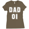 fathers dat dad number 1 Ladies Fitted T-Shirt