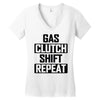 gas clutch shift repeat Women's V-Neck T-Shirt
