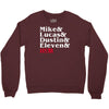 mike, lucas, dustin, eleven &amp; will Crewneck Sweatshirt