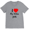 i love my train geek V-Neck Tee
