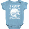 99 problems   fishin' solves all of em Baby Bodysuit