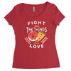 fight for the things you love pizza donuts Women's Triblend Scoop T-shirt