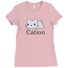 funny cat science t shirt Ladies Fitted T-Shirt