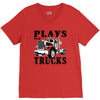 plays with trucks family matching V-Neck Tee