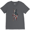 peace and love usa flag V-Neck Tee