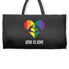 Love Is Love LGBT Rainbow Heart Weekender Totes