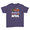 Halloween Kings Are Born In April Youth Tee