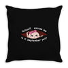 September Peeking Out Asian Baby Girl Throw Pillow