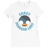 crazy penguin lady Ladies Fitted T-Shirt