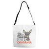 This Girl Loves Her Chihuahua Adjustable Strap Totes