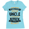 Super Cool Uncle Of A Freaking Awesome Nephew Ladies Fitted T-Shirt
