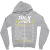 July Girl Facts Cancer Zipper Hoodie
