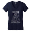 okay ladies now let's get information Women's V-Neck T-Shirt