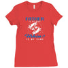Father is my Name Fishing Is My Game Ladies Fitted T-Shirt