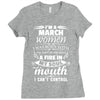 I Am A March Women Ladies Fitted T-Shirt