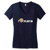 i heart pluto new horizon Women's V-Neck T-Shirt