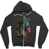 zombie horse new Zipper Hoodie