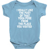 yoga pose post Baby Bodysuit