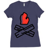 let's go camping Ladies Fitted T-Shirt