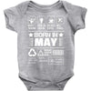 Born In May Baby Onesie