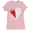 half of my heart is in heaven with my angel Ladies Fitted T-Shirt