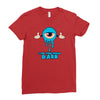 monster eye blue Ladies Fitted T-Shirt