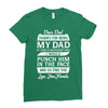 Dear Dad Thanks for Being My Dad Ladies Fitted T-Shirt