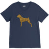leopard pattern V-Neck Tee