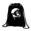 astronaut monkey Drawstring Bags