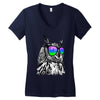 cool owl Women's V-Neck T-Shirt