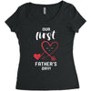 Our First Father's Day! Baby Girl Women's Triblend Scoop T-shirt
