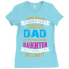 Super Cool Dad Of A Freaking Awesome Daughter Ladies Fitted T-Shirt