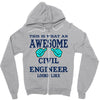 awesome civil engineer looks like Zipper Hoodie