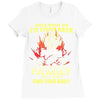 mess with me i'll fight back Ladies Fitted T-Shirt