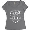 original parts vintage established 1977 perfectly aged Women's Triblend Scoop T-shirt
