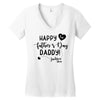 Happy First Father's Day Daddy Women's V-Neck T-Shirt